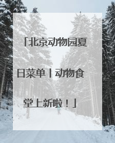 北京动物园夏日菜单丨动物食堂上新啦！