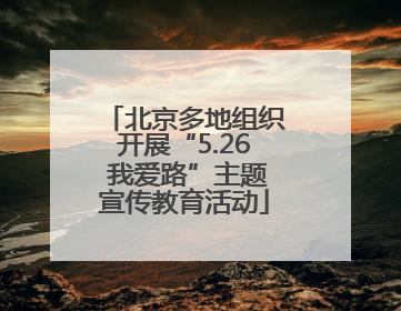 北京多地组织开展“5.26 我爱路”主题宣传教育活动