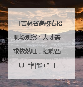 吉林省高校春招现场观察：人才需求依然旺，招聘凸显“智能+”