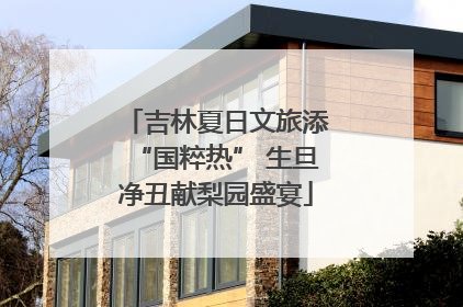 吉林夏日文旅添“国粹热” 生旦净丑献梨园盛宴