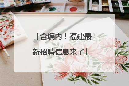 含编内！福建最新招聘信息来了