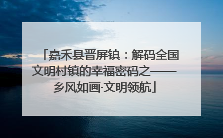 嘉禾县晋屏镇：解码全国文明村镇的幸福密码之——乡风如画·文明领航