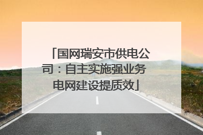国网瑞安市供电公司：自主实施强业务 电网建设提质效