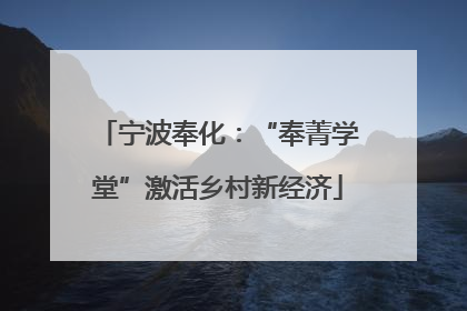 宁波奉化：“奉菁学堂”激活乡村新经济