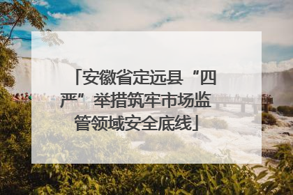 安徽省定远县“四严”举措筑牢市场监管领域安全底线