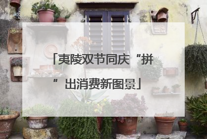 夷陵双节同庆“拼”出消费新图景