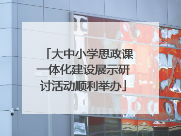 大中小学思政课一体化建设展示研讨活动顺利举办