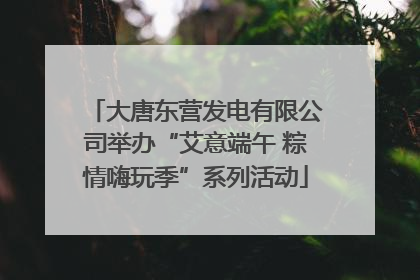 大唐东营发电有限公司举办“艾意端午 粽情嗨玩季”系列活动