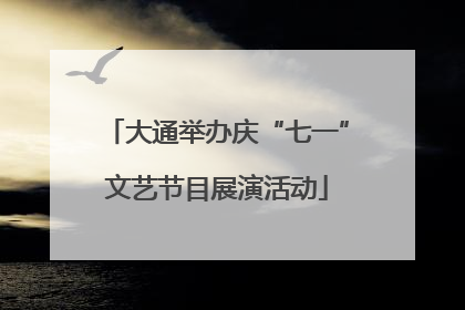 大通举办庆“七一”文艺节目展演活动