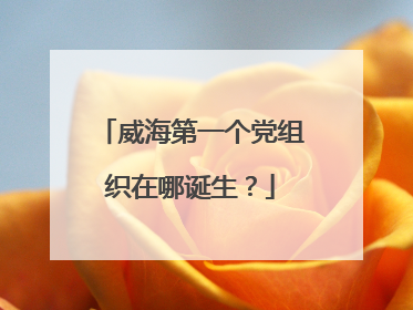 威海第一个党组织在哪诞生？