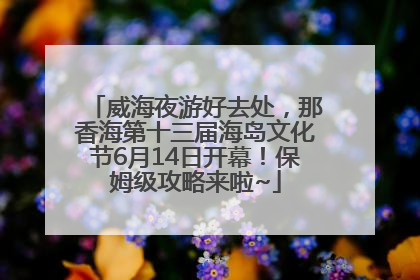 威海夜游好去处，那香海第十三届海岛文化节6月14日开幕！保姆级攻略来啦~