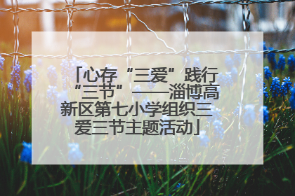 心存“三爱”践行“三节”——淄博高新区第七小学组织三爱三节主题活动