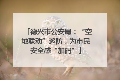 德兴市公安局：“空地联动”巡防，为市民安全感“加码”