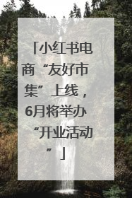 小红书电商“友好市集”上线，6月将举办“开业活动”