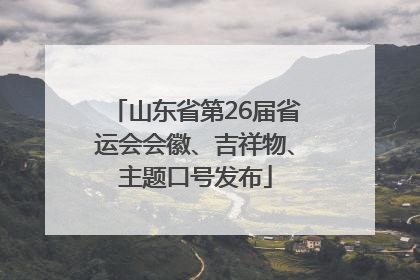 山东省第26届省运会会徽、吉祥物、主题口号发布
