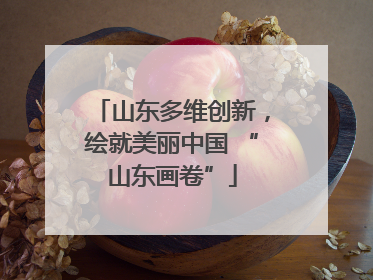 山东多维创新，绘就美丽中国 “山东画卷”