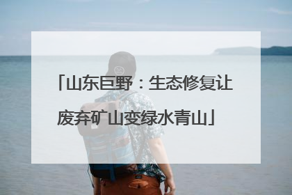 山东巨野：生态修复让废弃矿山变绿水青山