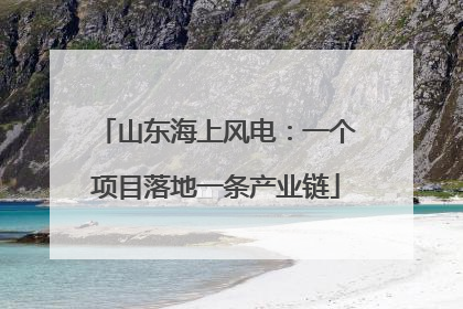 山东海上风电：一个项目落地一条产业链