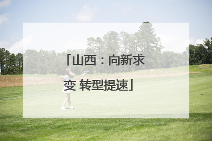 山西：向新求变 转型提速