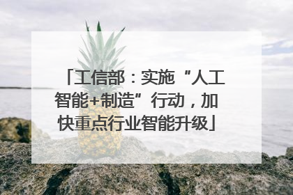 工信部：实施“人工智能+制造”行动，加快重点行业智能升级
