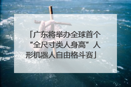 广东将举办全球首个“全尺寸类人身高”人形机器人自由格斗赛