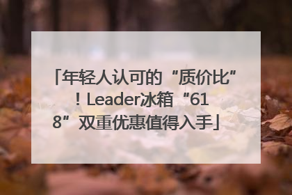 年轻人认可的“质价比”！Leader冰箱“618”双重优惠值得入手