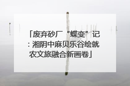废弃砂厂“蝶变”记：湘阴中麻贝乐谷绘就农文旅融合新画卷