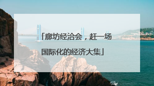 廊坊经洽会，赶一场国际化的经济大集