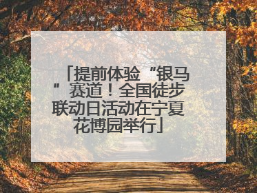 提前体验“银马”赛道！全国徒步联动日活动在宁夏花博园举行