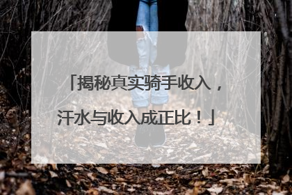 揭秘真实骑手收入，汗水与收入成正比！