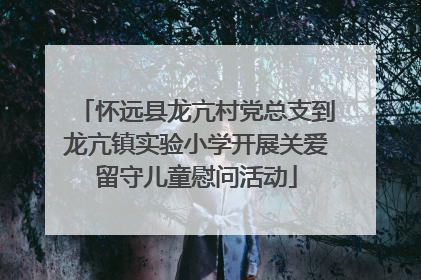 怀远县龙亢村党总支到龙亢镇实验小学开展关爱留守儿童慰问活动