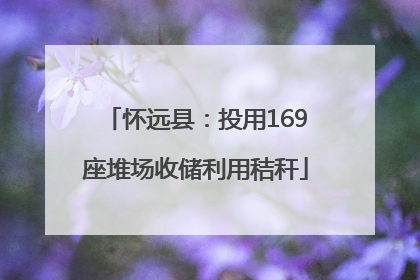 怀远县：投用169座堆场收储利用秸秆