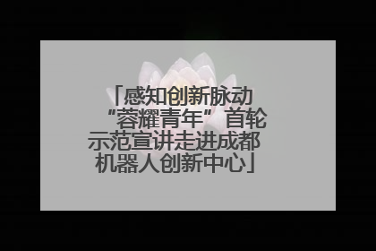 感知创新脉动 “蓉耀青年”首轮示范宣讲走进成都机器人创新中心