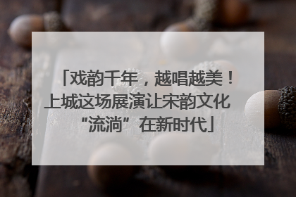 戏韵千年，越唱越美！上城这场展演让宋韵文化“流淌”在新时代