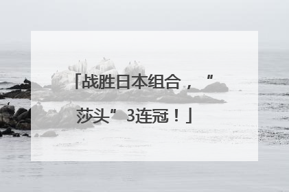 战胜日本组合，“莎头”3连冠！