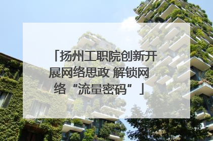扬州工职院创新开展网络思政 解锁网络“流量密码”