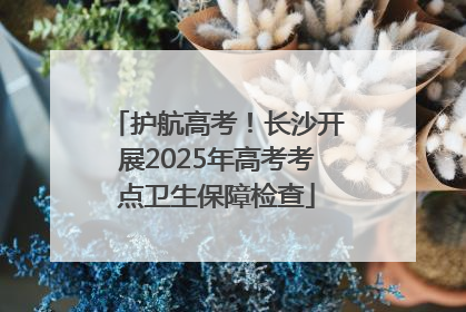 护航高考！长沙开展2025年高考考点卫生保障检查