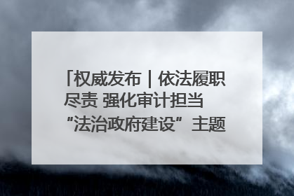 权威发布｜依法履职尽责 强化审计担当 “法治政府建设”主题系列新闻发布会市审计局专场召开