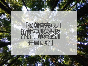 杨瀚森完成开拓者试训获积极评价，单独试训开局良好