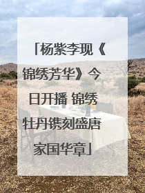 杨紫李现《锦绣芳华》今日开播 锦绣牡丹镌刻盛唐家国华章