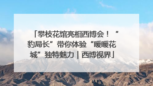 攀枝花馆亮相西博会！“豹局长”带你体验“暖暖花城”独特魅力｜西博视界