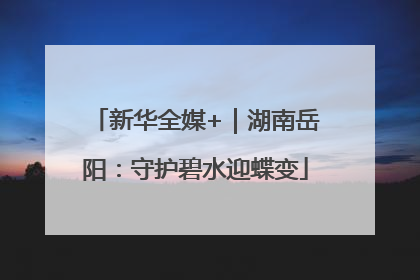 新华全媒+｜湖南岳阳：守护碧水迎蝶变