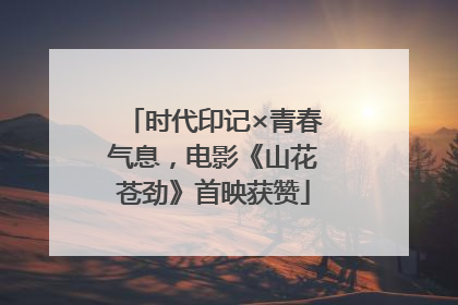 时代印记×青春气息，电影《山花苍劲》首映获赞