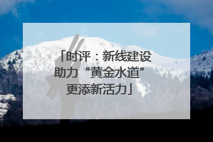 时评：新线建设助力“黄金水道”更添新活力