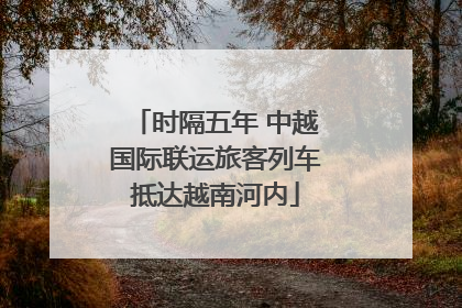 时隔五年 中越国际联运旅客列车抵达越南河内
