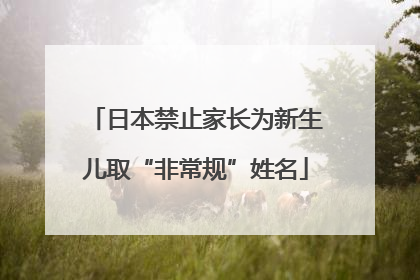 日本禁止家长为新生儿取“非常规”姓名