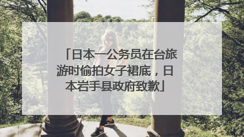 日本一公务员在台旅游时偷拍女子裙底，日本岩手县政府致歉