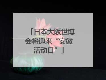 日本大阪世博会将迎来“安徽活动日”
