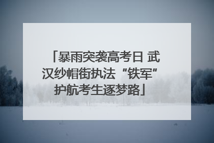 暴雨突袭高考日 武汉纱帽街执法“铁军”护航考生逐梦路