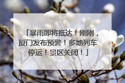 暴雨即将抵达！刚刚，厦门发布预警！多地列车停运！景区关闭！